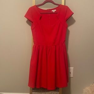 Jun & Ivy Red Dress. Zip up on back.